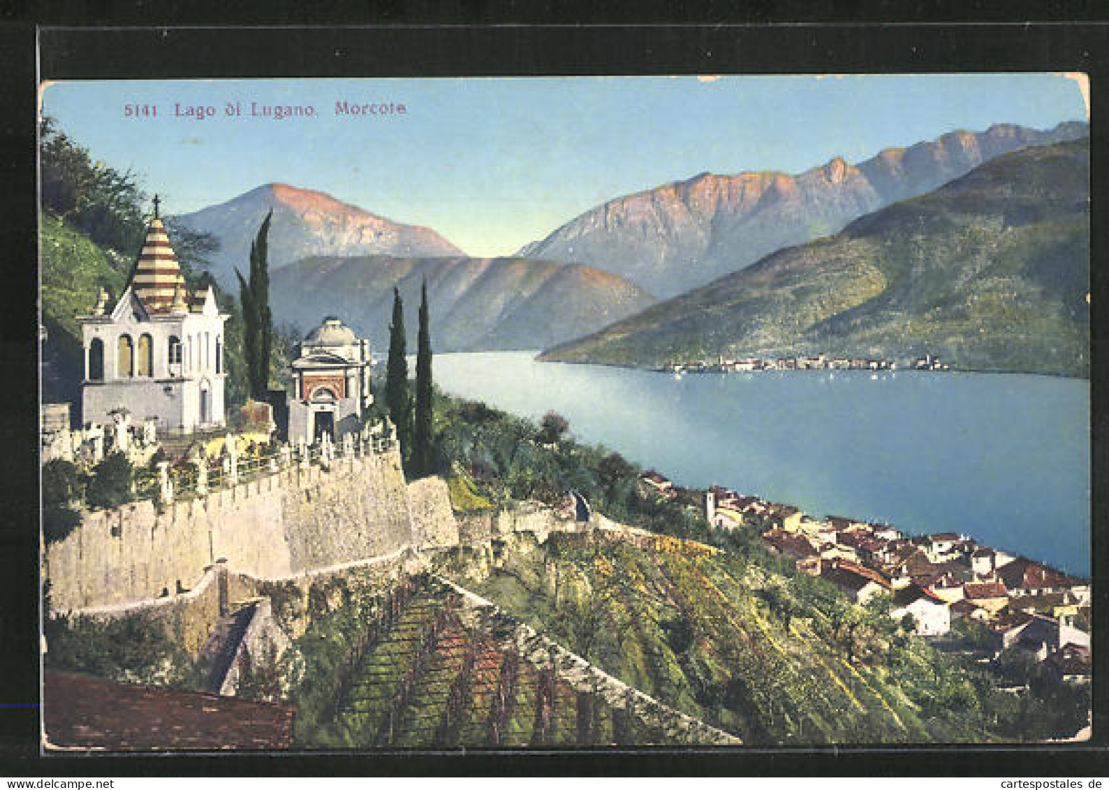 AK Morcote, Ortspartie Am Lago Di Lugano  - Morcote