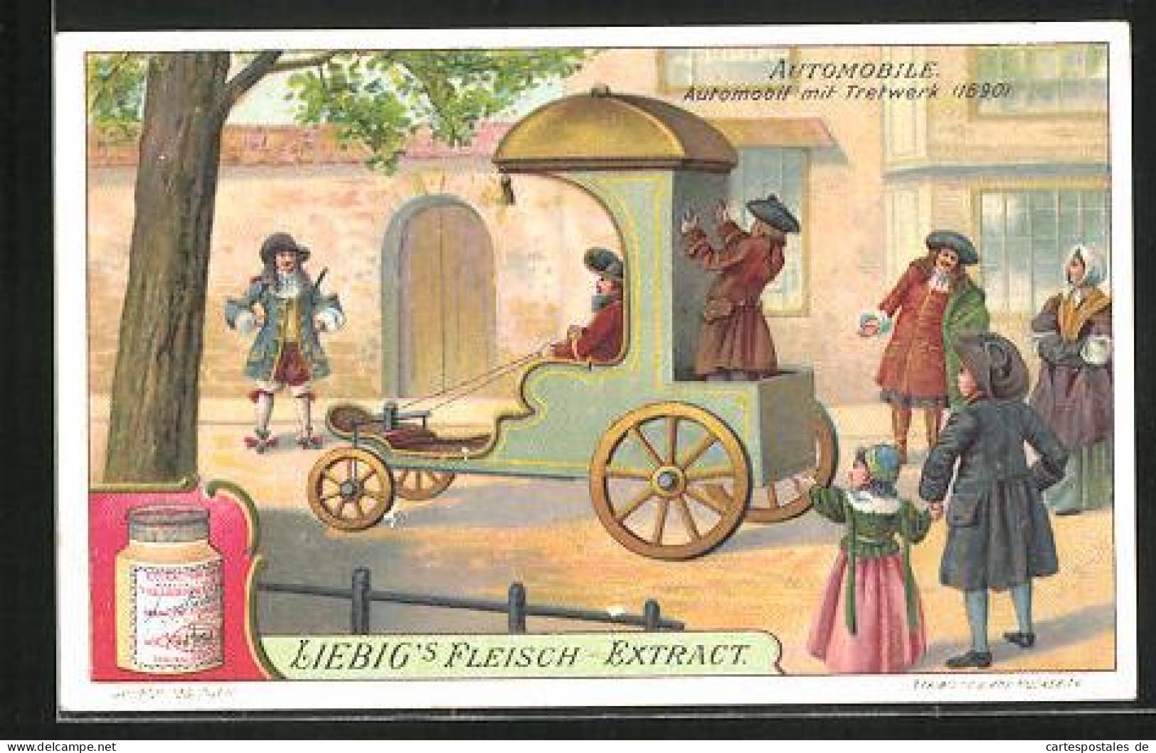 Sammelbild Liebig, Liebig`s Fleisch-Extract, Automobile, Automobil Mit Tretwerk 1690  - Liebig