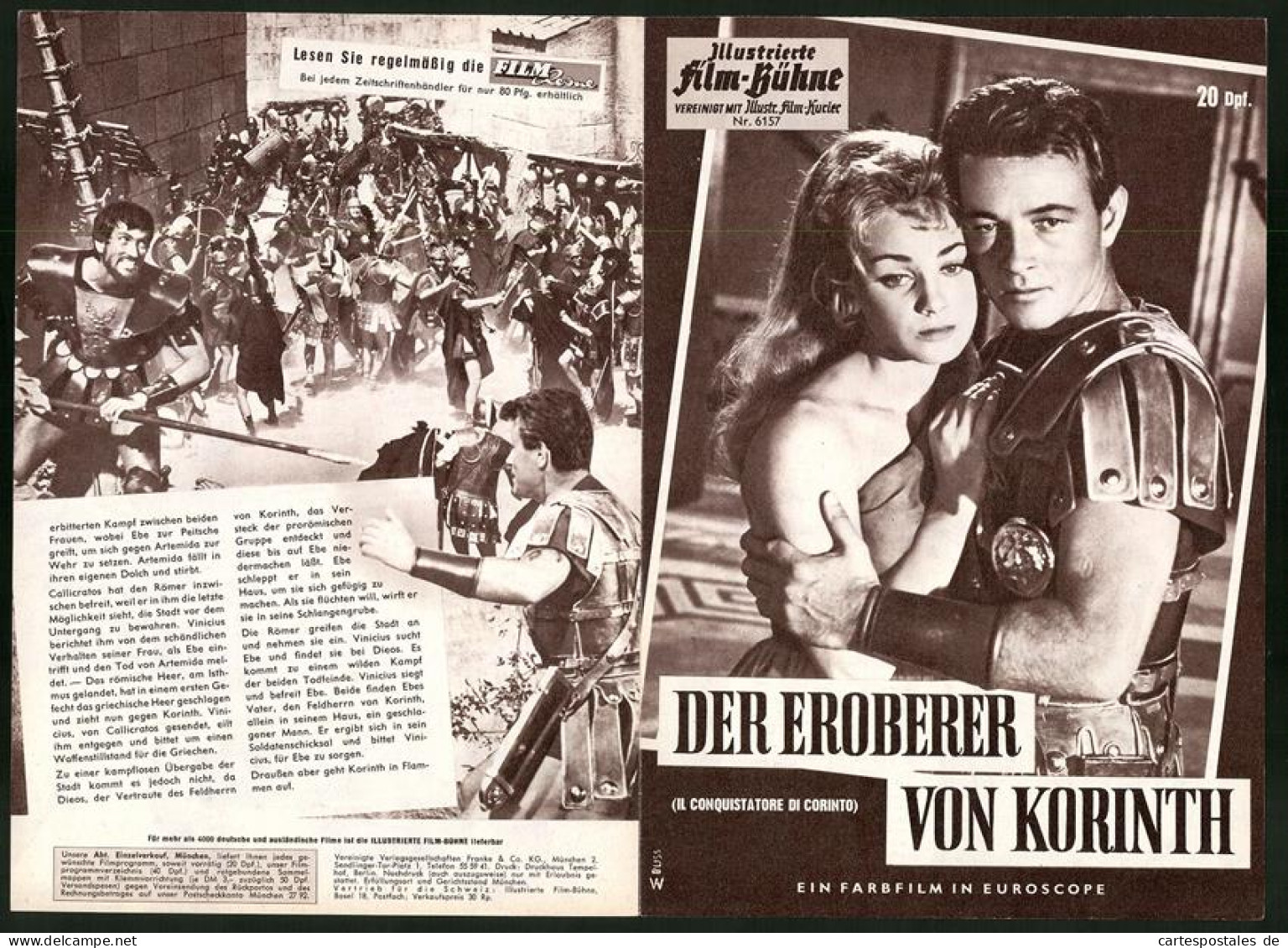 Filmprogramm IFB Nr. 6157, Der Eroberer Von Korinth, Jacques Sernas, Genevieve Grad, Regie: Mario Costa  - Magazines