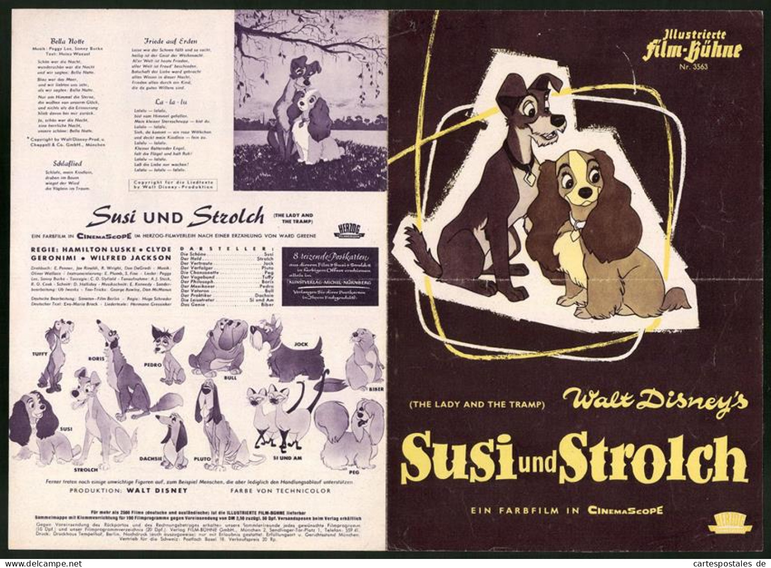 Filmprogramm IFB Nr. 3563, Susi Und Strolch, Regie: Hamilton Luske, Clyde Geronimi, Wilfred Jackson, Walt Disney  - Revistas
