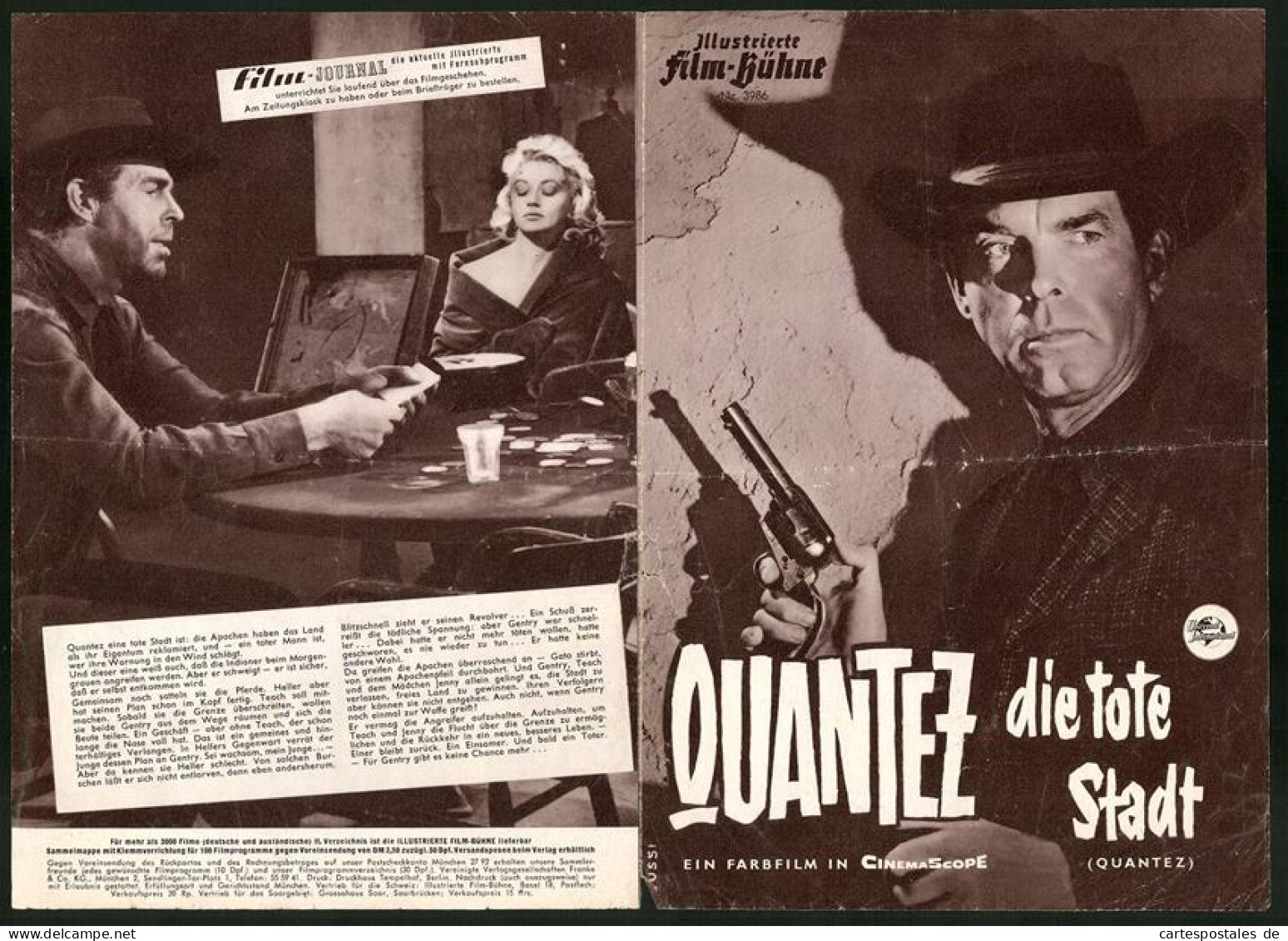 Filmprogramm IFB Nr. 3986, Quantez - Die Tote Stadt, Fred MacMurray, Dorothy Malone, Regie: Harry Keller  - Revistas