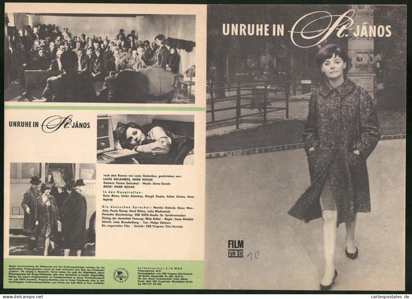 Filmprogramm Film Für Sie Nr. 20 /67, Unruhe In St. Janos, Ilona Beres, Istvan Sztankay, Regie: Mark Novak  - Magazines