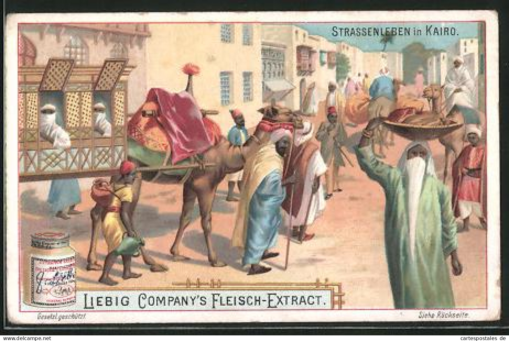 Sammelbild Liebig, Strassenbild In Kairo  - Liebig