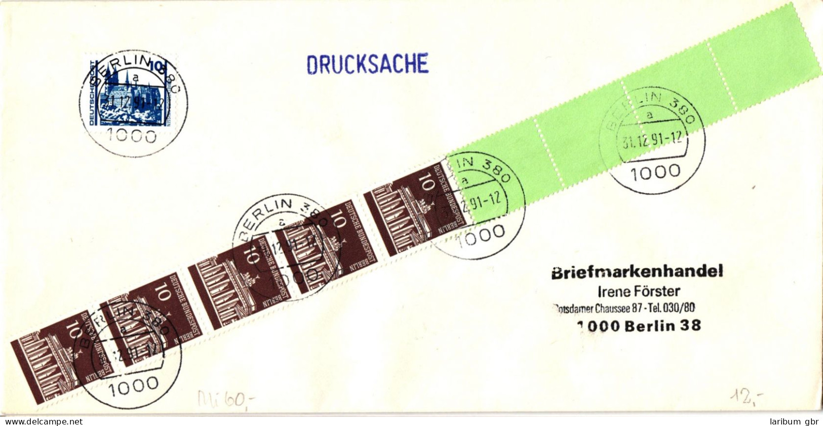 Berlin 286 RE 5 + 4 LF Auf Brief Als Mischfrankatur überfrankiert #JF075 - Otros & Sin Clasificación