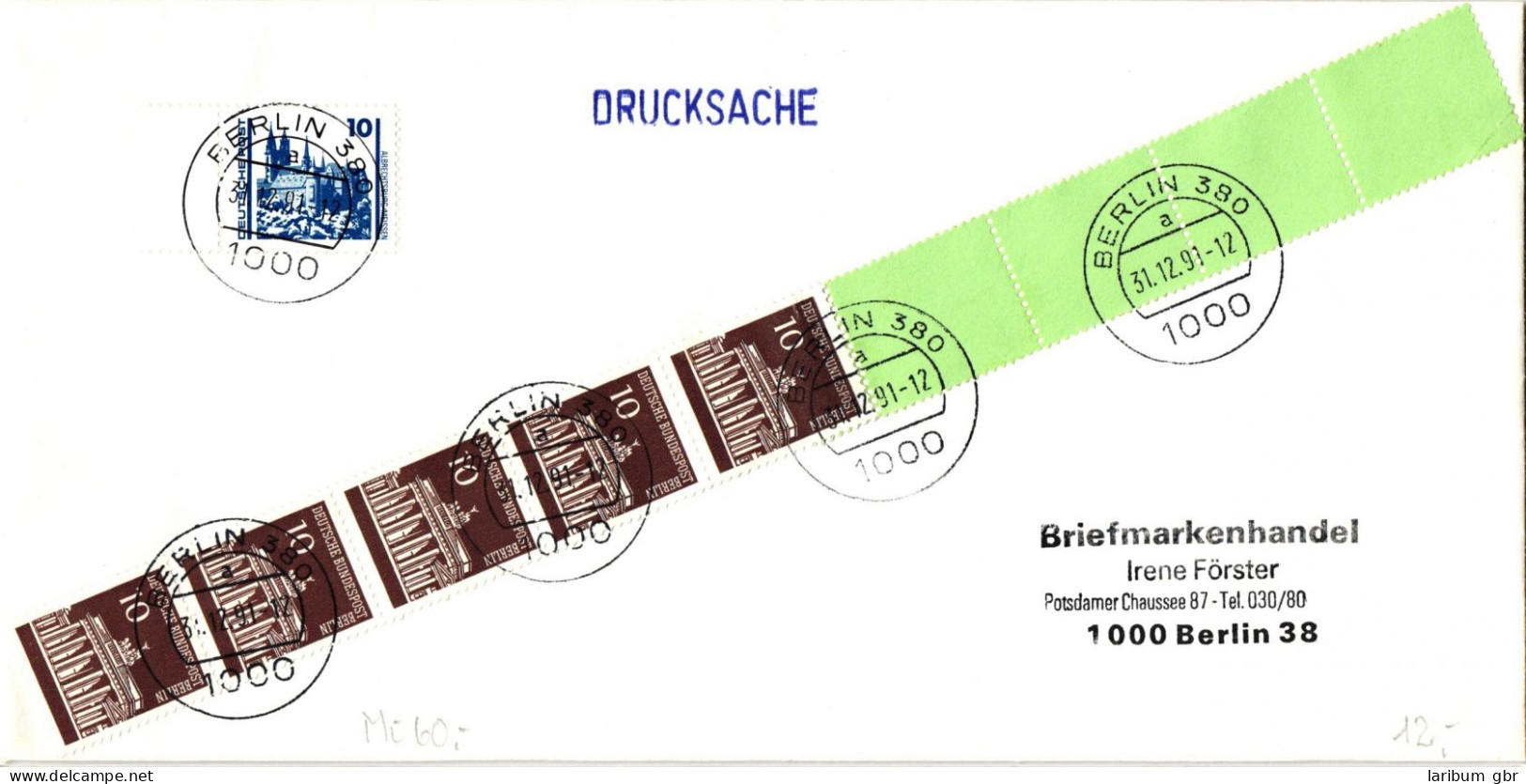 Berlin 286 RE 5 + 4 LF Auf Brief Als Mischfrankatur überfrankiert #JF073 - Andere & Zonder Classificatie