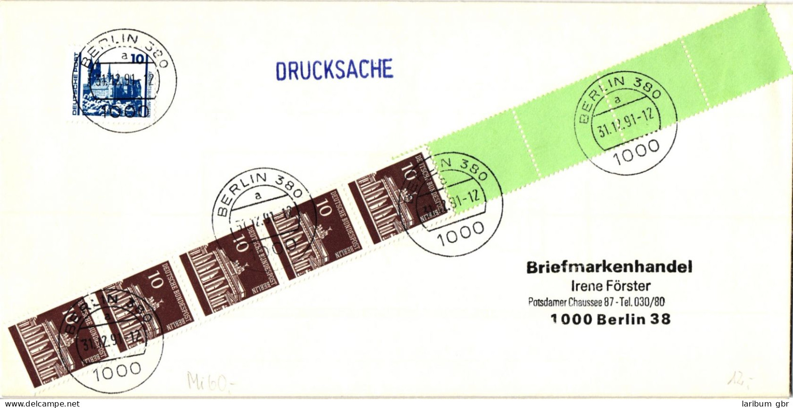 Berlin 286 RE 5 + 4 LF Auf Brief Als Mischfrankatur überfrankiert #JF074 - Autres & Non Classés