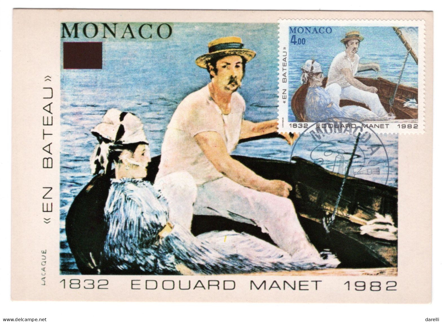 Carte Maximum Monaco 1982 - Edouard Manet - YT 1347 - Maximumkarten (MC)