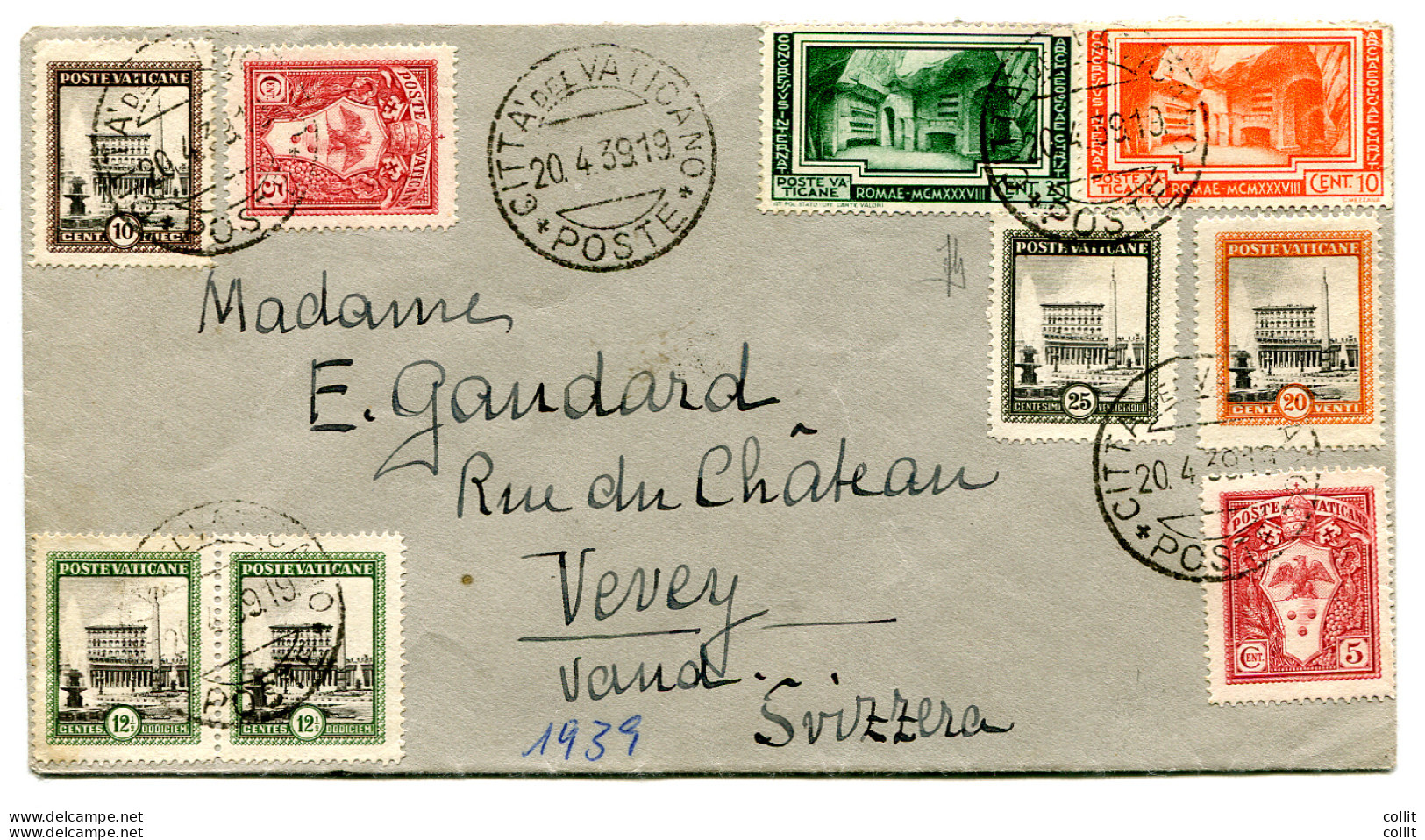 Giardini Cent. 12,1/2 Su Busta Per L'estero In Tariffa - Unused Stamps