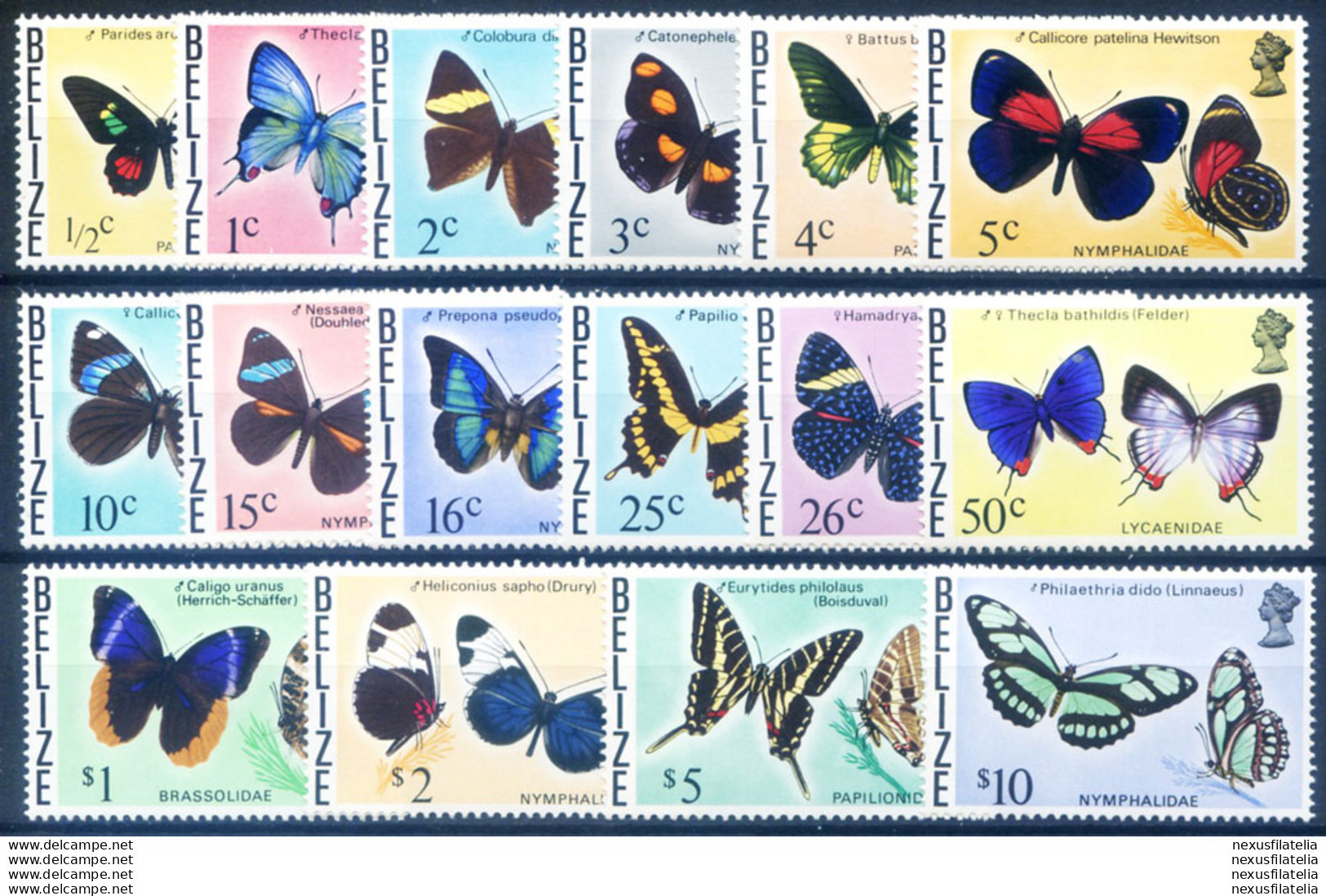 Definitiva. Farfalle 1974. - Belize (1973-...)