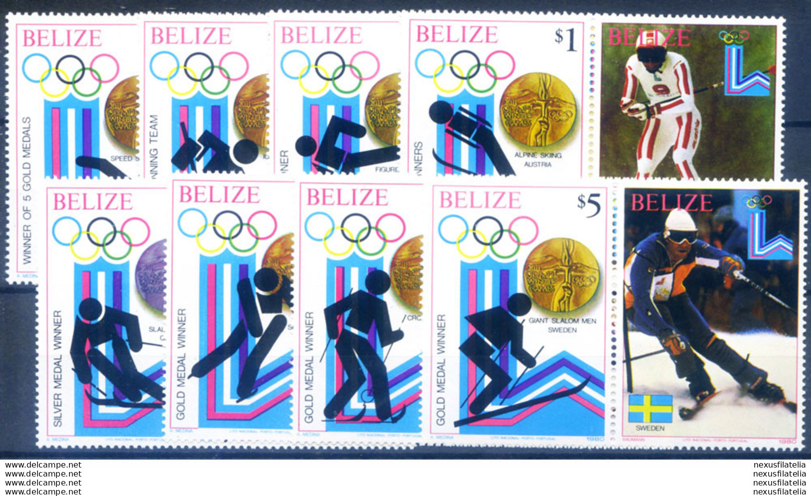 Sport. Olimpiadi Lake Placid 1980. - Belize (1973-...)