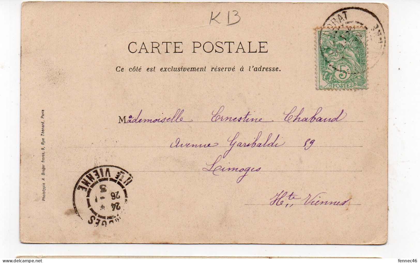 87 - LE DORAT - Château Du Riz Chauveron - 1904  (K14) - Le Dorat