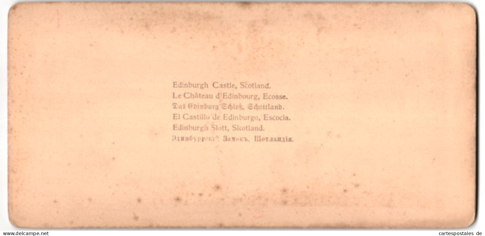 Stereo-Photo Strohmeyer & Wyman, New York, Ansicht Edinburgh, Grasmarket Mit Edinburgh Castle  - Photos Stéréoscopiques