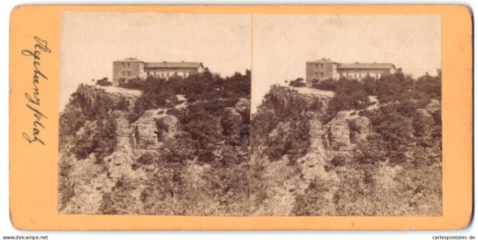 Stereo-Fotografie P. Pfeiffer, Ansicht Thale, Blick Auf Den Hexentanzplatz  - Stereo-Photographie