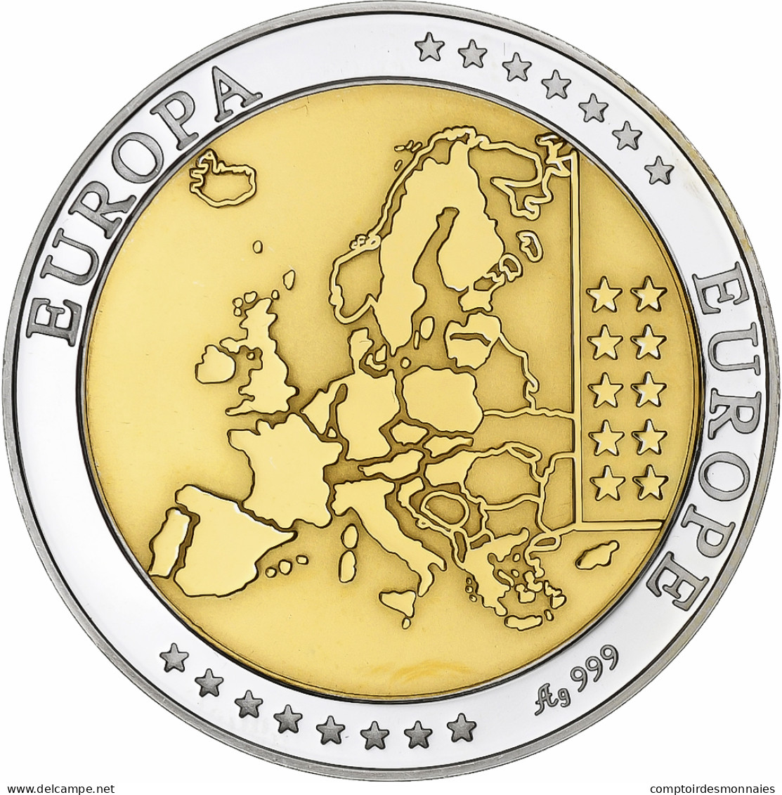 Belgique, Médaille, L'Europe, Belgique, Argent, FDC - Autres & Non Classés