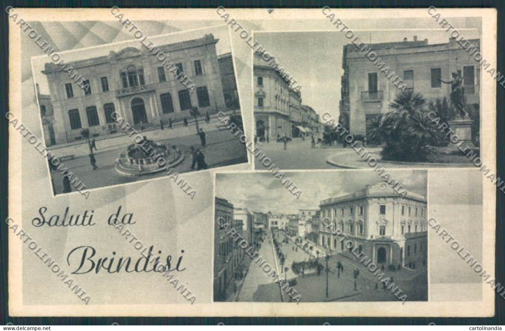 Brindisi Città Saluti Da PIEGATA Cartolina MV5175 - Brindisi