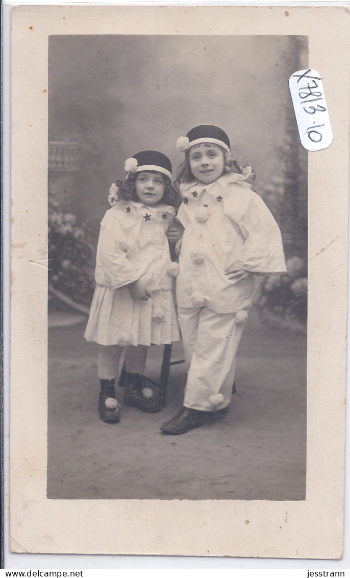 ROMILLY-SUR-SEINE- CARTE-PHOTO- DEUX ADORABLES FILLETTES-CHEZ LE PHOTOGRAPHE BRAENDLI - Romilly-sur-Seine