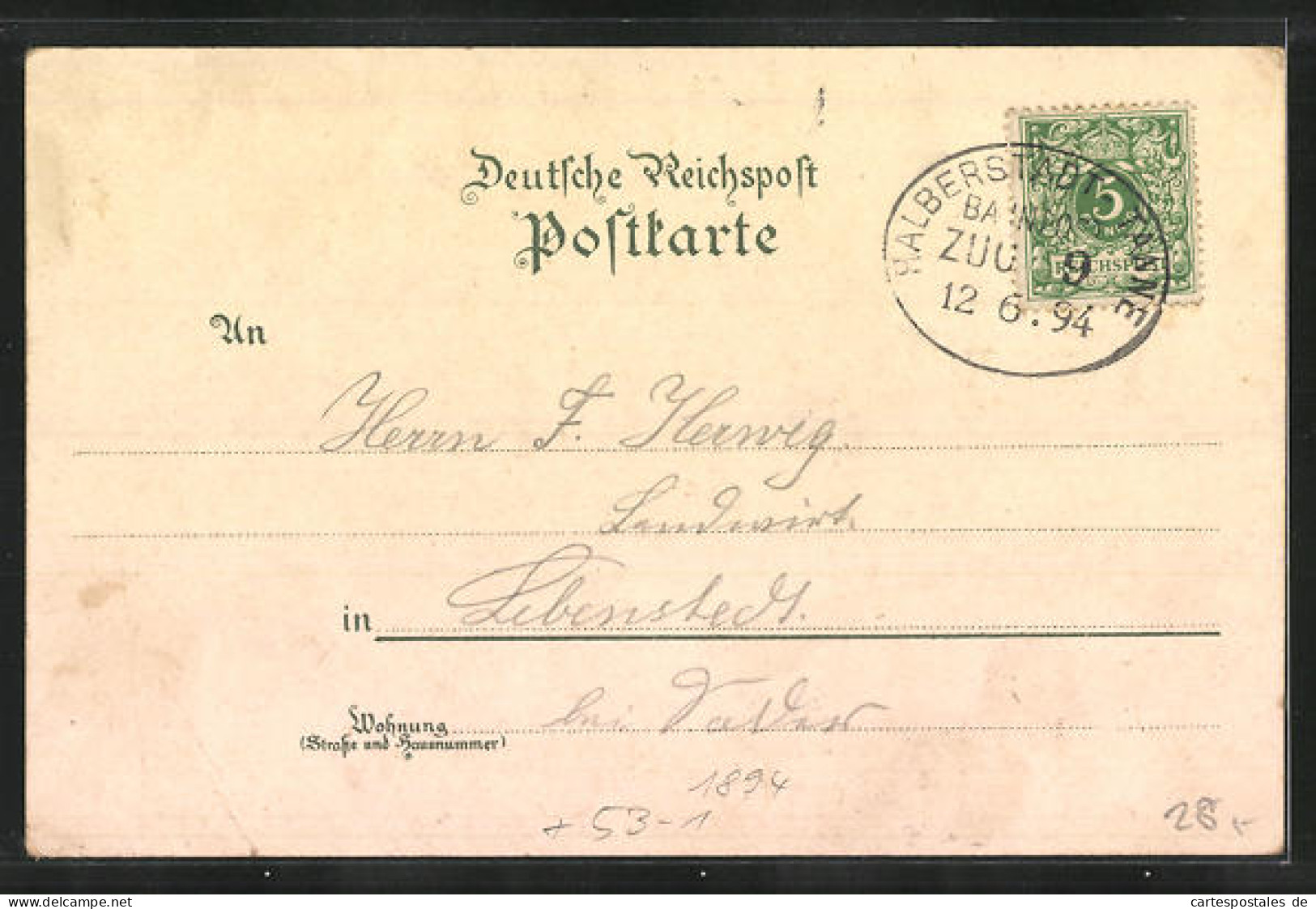Vorläufer-Lithographie Blankenburg / Harz, 1894, Totalansicht Mit Gasthaus Auf Dem Ziegenkopf, Regenstein, Grossvater  - Blankenburg