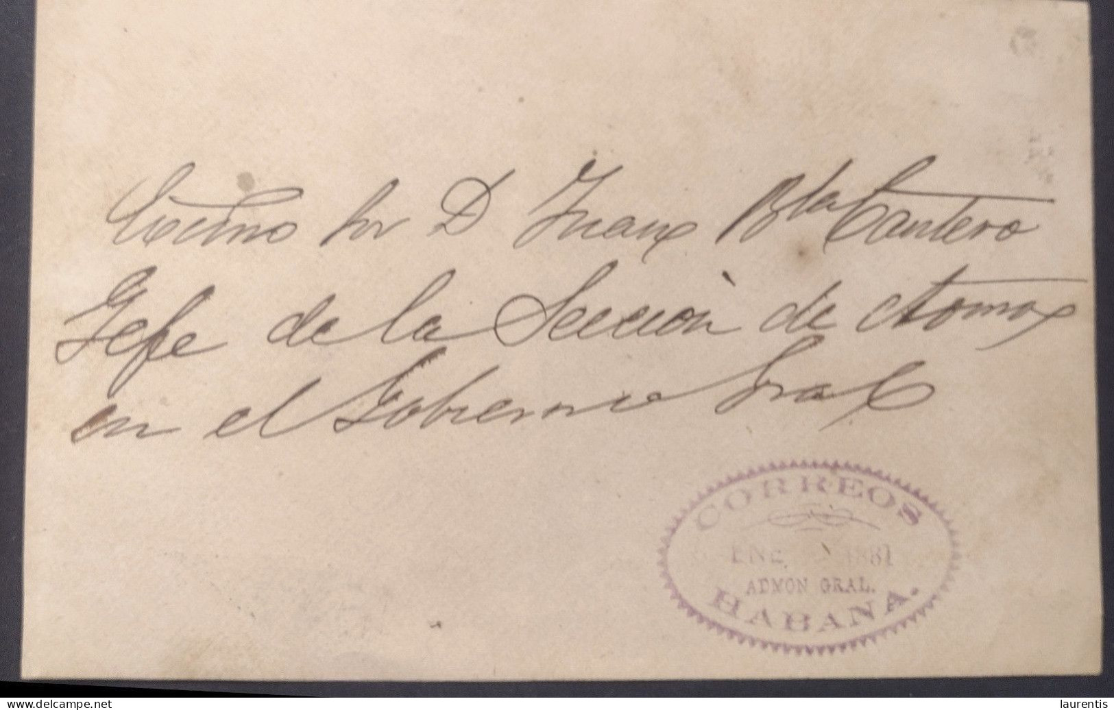 D575  1881 Stampless Cover Front With A Nice Handstamp - Cb - 8,50 - Andere & Zonder Classificatie