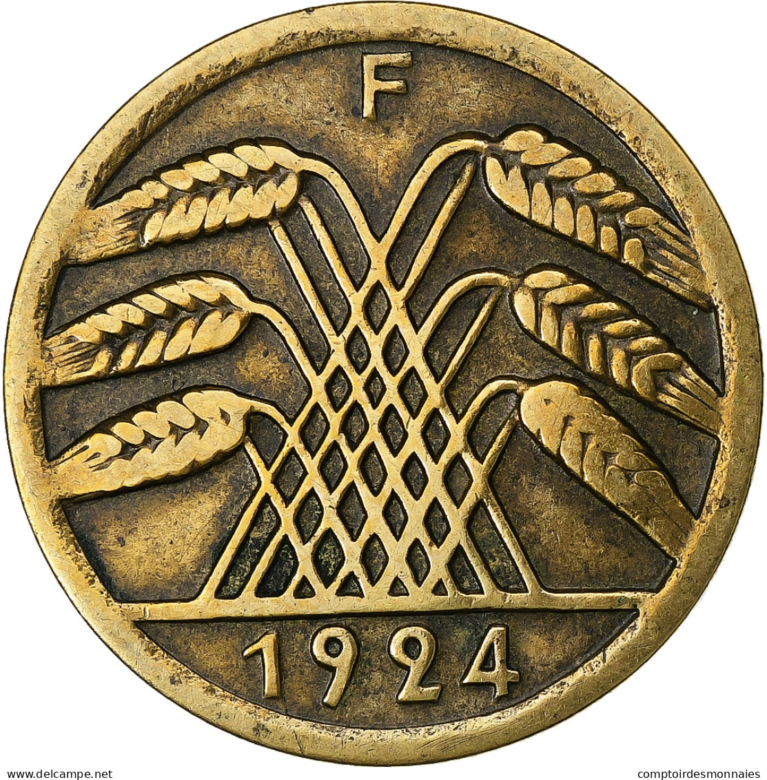 Allemagne, République De Weimar, 50 Rentenpfennig, 1924, Stuttgart - 50 Renten- & 50 Reichspfennig