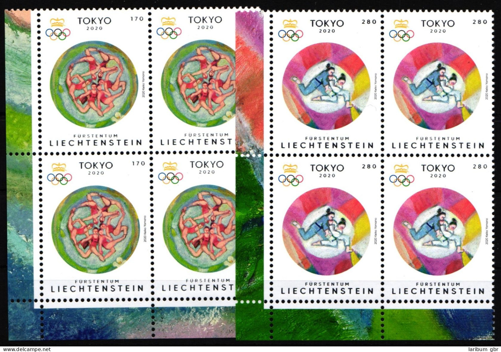 Liechtenstein 1986-1987 Postfrisch Als Eckrandviererblock #JE283 - Autres & Non Classés