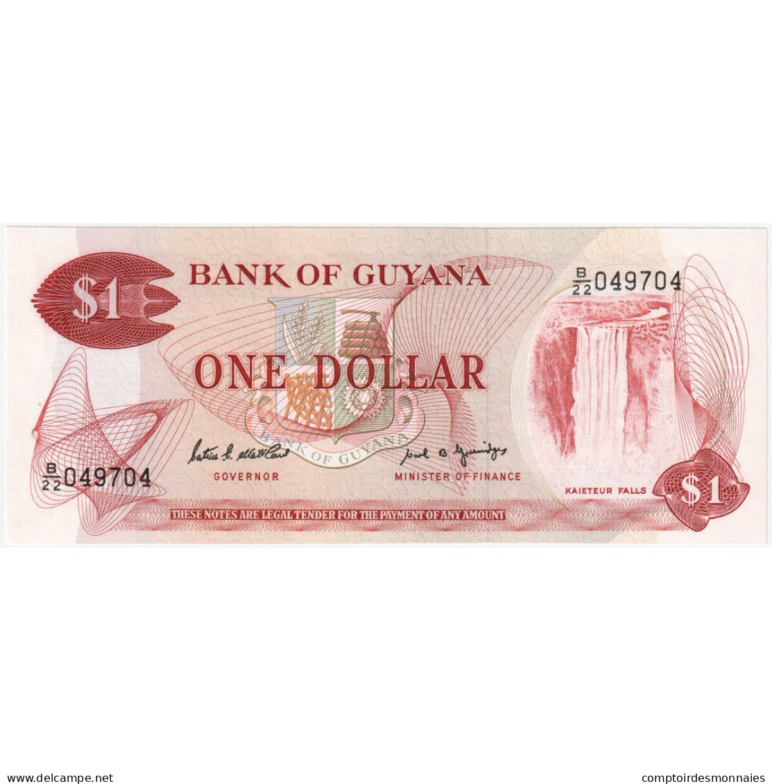 Guyana, 1 Dollar, Undated (1992), KM:21g, NEUF - Guyana