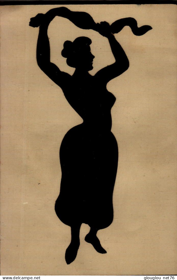 SILHOUETTE D'UNE FEMME... ..CPA - Siluette