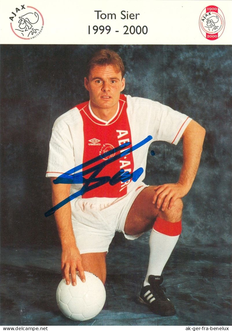 Fußball-Autogrammkarte AK Thomas Tom Sier AFC Ajax Amsterdam 99-00 FC Volendam SC Heerenveen Sparta Rotterdam Nederland - Autógrafos