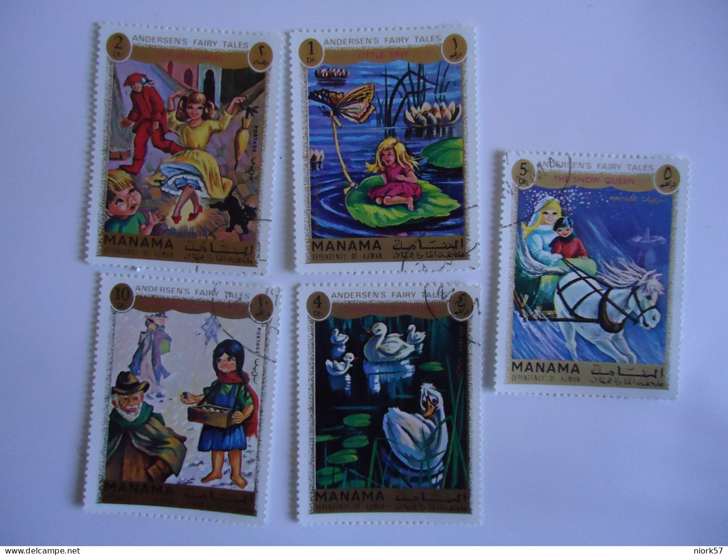 MANAMA  USED  SET 5 STAMPS DISNEY  FAIRY TALES - Manama