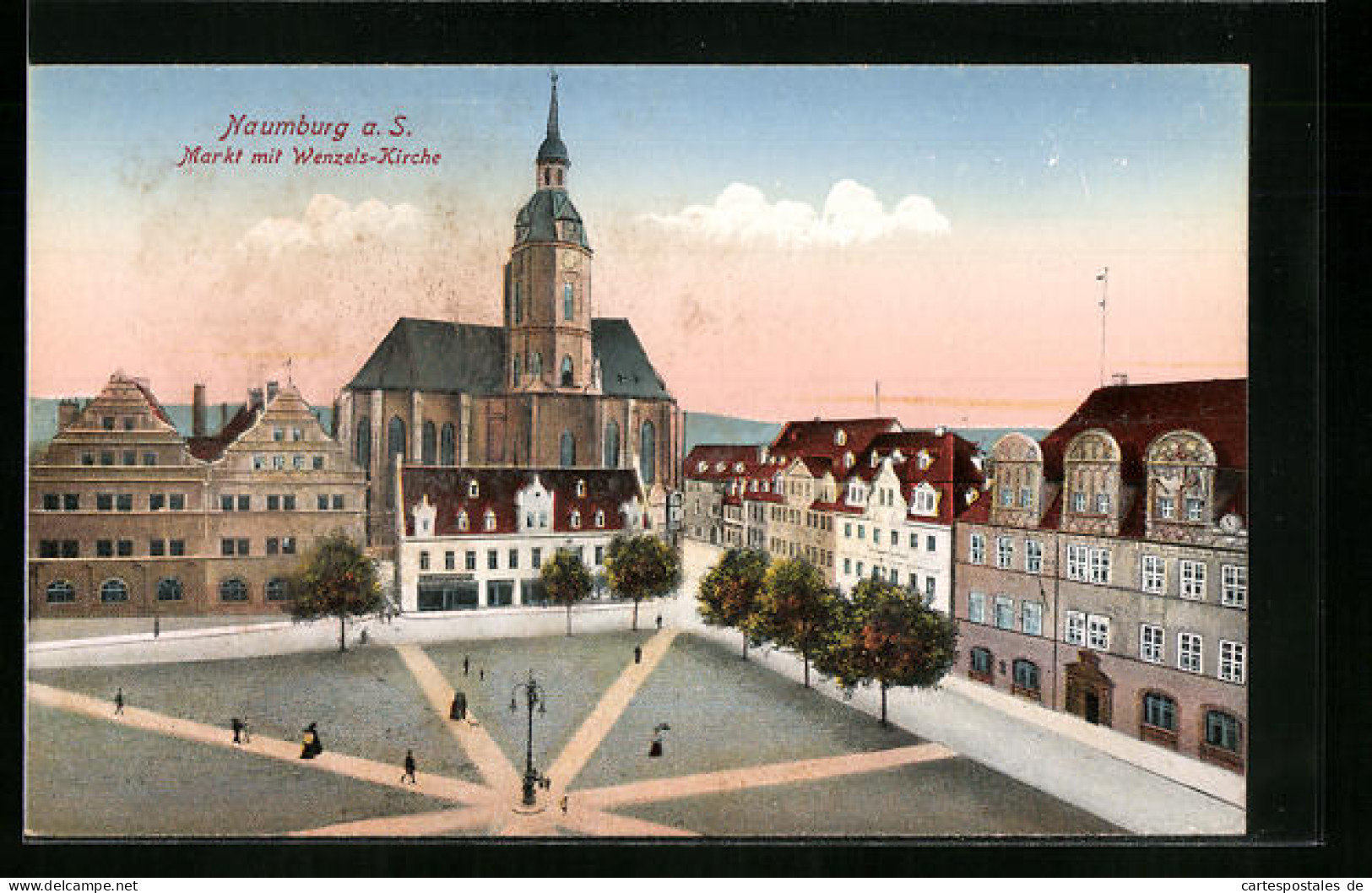 AK Naumburg A. S., Markt Mit Wenzelskirche  - Naumburg (Saale)