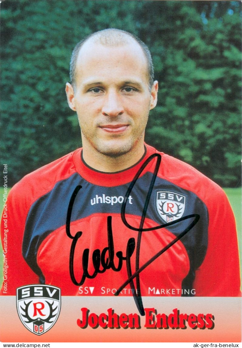 Fußball-Autogrammkarte Jochen Endreß SSV Reutlingen 02-03 Tübingen Hirschau VfB Stuttgart TSG 1899 Hoffenheim Sinsheim - Autogramme