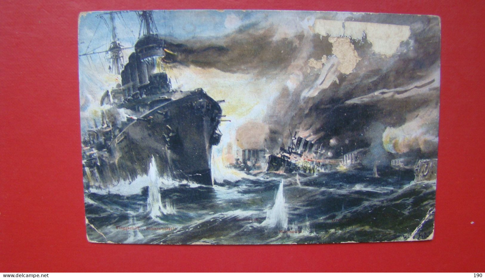 Die Seeschlacht An Der Chilenischen Kuste Bei Der Insel Santa Maria. Marinefeldpostamt Pola.S.M.S.Custoza - Chili