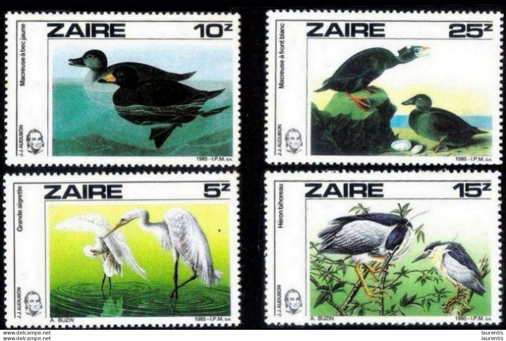14645  Ducks - Canards - Cranes - Zaire Yv 1208-11 - MNH - 1,85 . (6) - Eenden