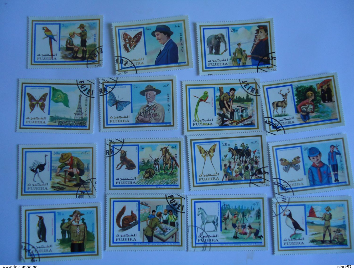 FUJEIRA  USED SET  15   SCOUTING JAMPOREE - Used Stamps