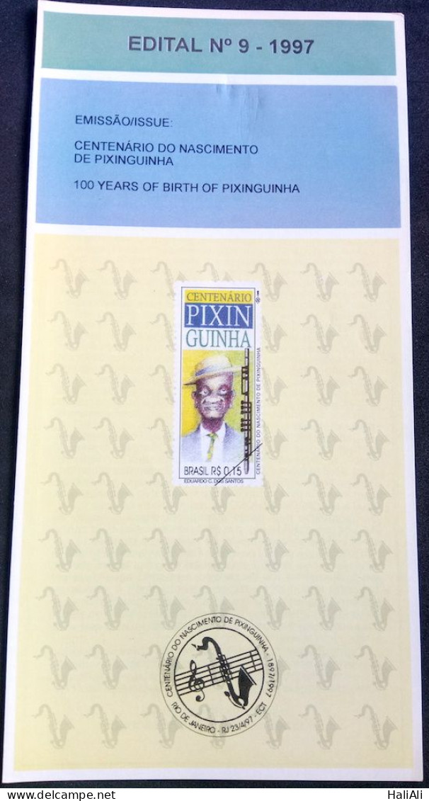Brochure Brazil Edital 1997 09 Pixinguinha Music Without Stamp - Briefe U. Dokumente