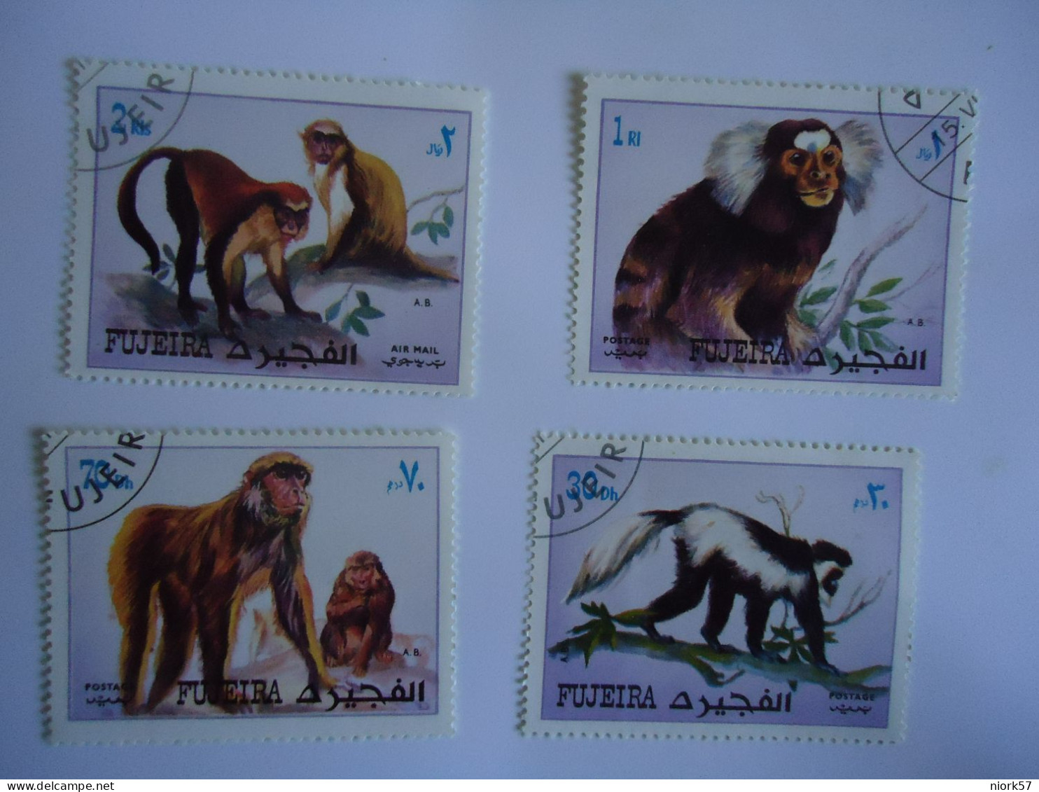 FUJEIRA  USED SET 4 MONKEYS - Monkeys