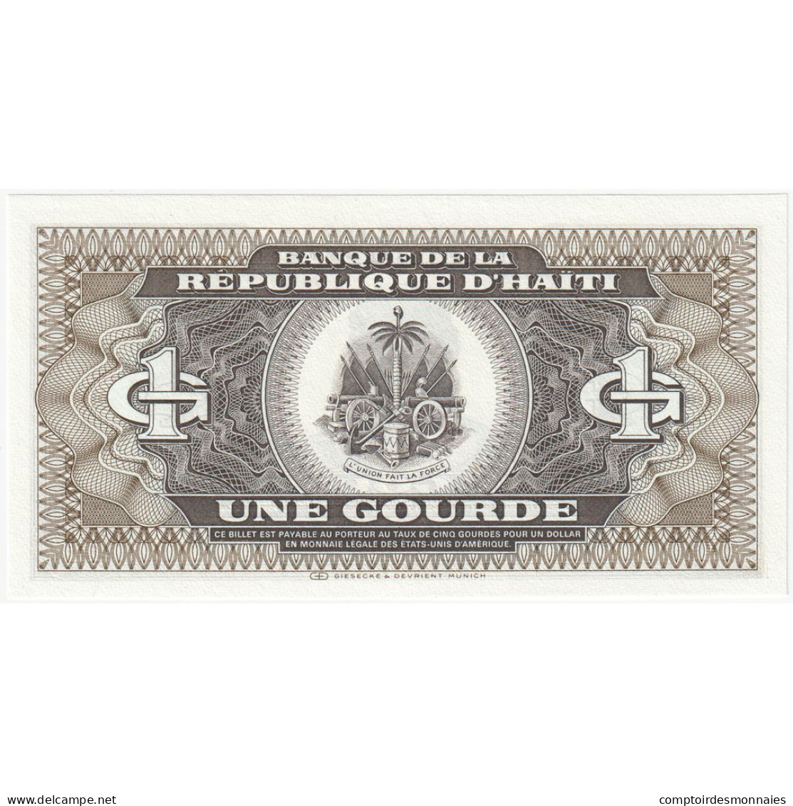 Haïti, 1 Gourde, 1987, KM:259a, NEUF - Haiti