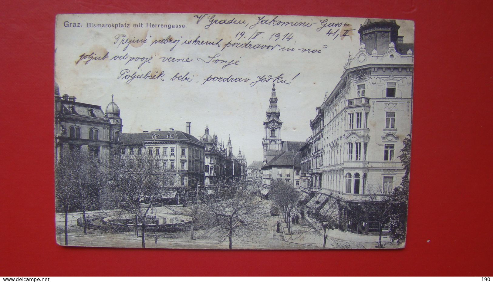 Graz.Bismarckplatz Mit Herrengasse. - Graz