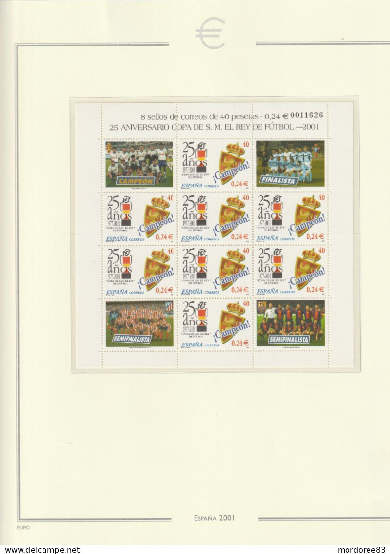 ESPAGNE ANNEE 1999 - 2000 - 2001 LOT DE TIMBRES NEUF** FACIALE FACIAL 38.55 EURO A 40% - Volledige Jaargang