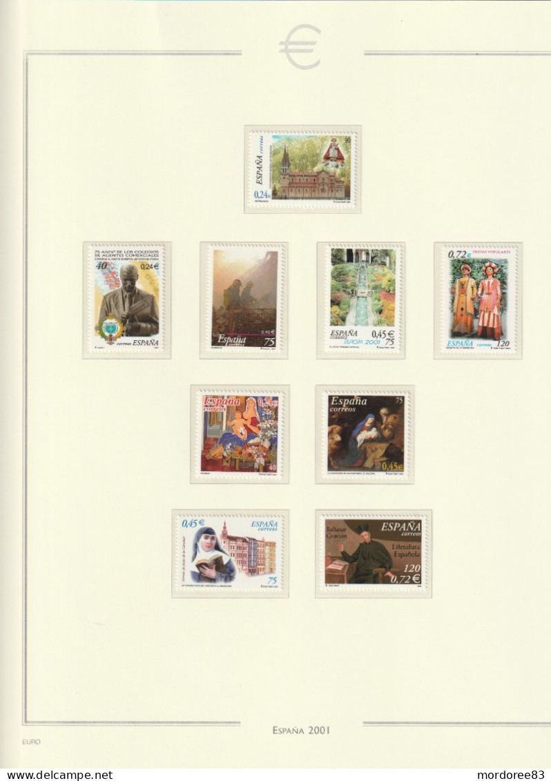 ESPAGNE ANNEE 1999 - 2000 - 2001 LOT DE TIMBRES NEUF** FACIALE FACIAL 38.55 EURO A 40% - Full Years