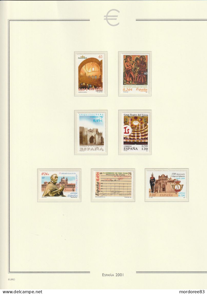 ESPAGNE ANNEE 1999 - 2000 - 2001 LOT DE TIMBRES NEUF** FACIALE FACIAL 38.55 EURO A 40% - Annate Complete