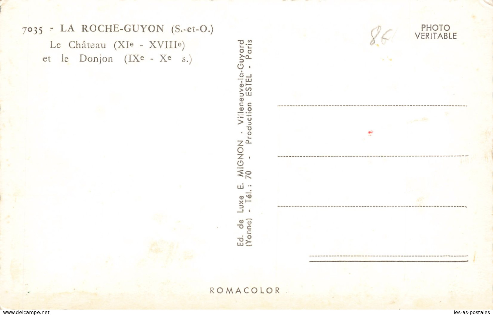 95 LA ROCHE GUYON LE CHÂTEAU - La Roche Guyon