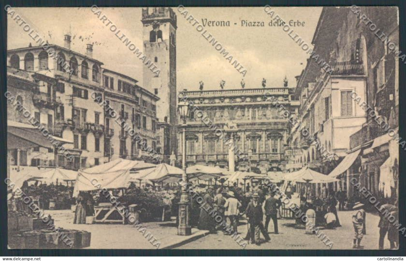 Verona Città Piazza Erbe Mercato Cartolina MQ2550 - Verona