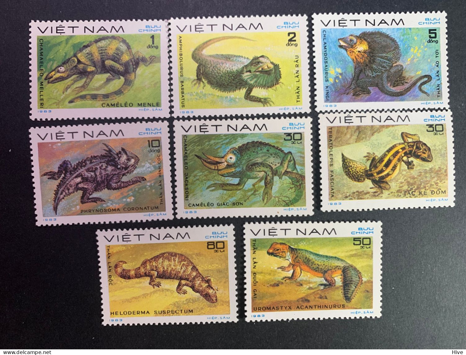 Vietnam 1983 - Mi-Nr. 1309-1316 Reptilien MNH - Viêt-Nam