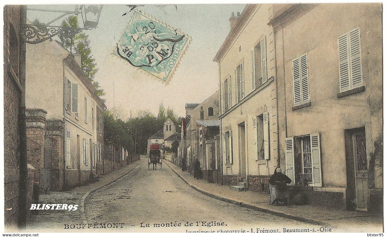 Bouffemont (95) La Montée De L Eglise , Envoyée En 1905 - Bouffémont