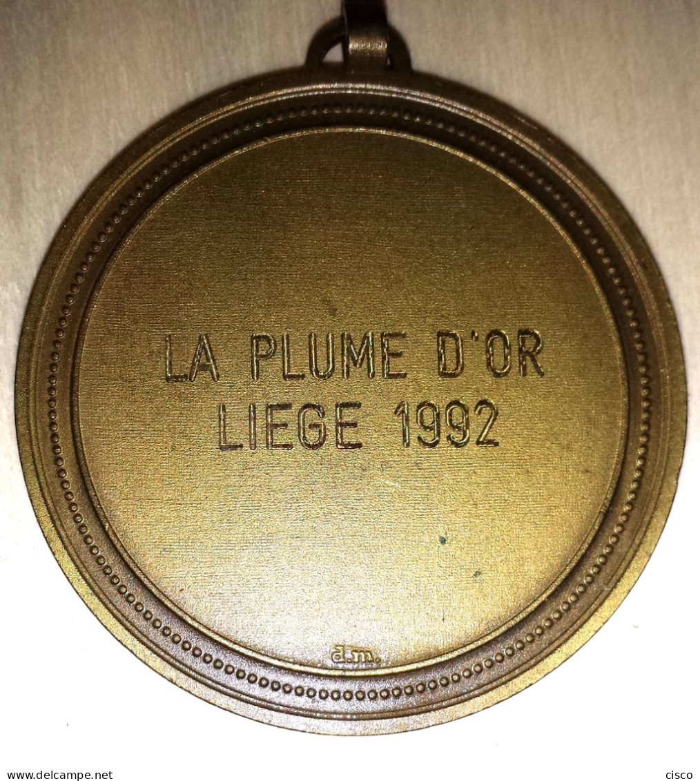 BELGIQUE  3 Médailles Souvenir BADMINTON - Plume D'or 92 - Unternehmen