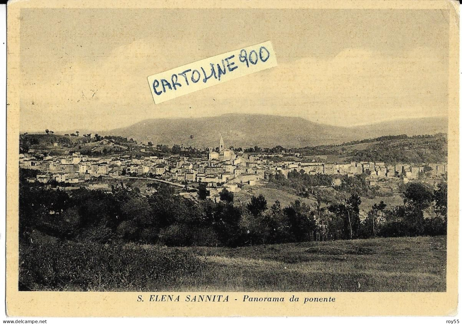 Molise-isernia-s.elena Sannita Panorama Da Ponente Anni 50 - Altri & Non Classificati