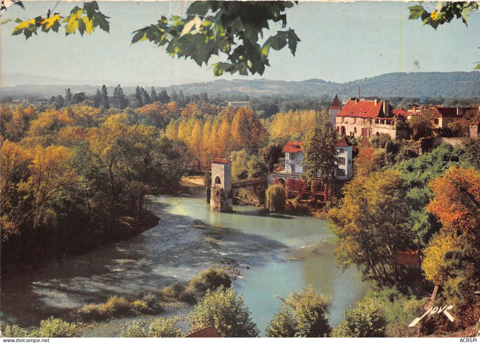 SAUVETERRE DE BEARN Le Pont De La Legende Vu De La Terrasse Dominant La Gave 10(scan Recto-verso) MA552 - Sauveterre De Bearn