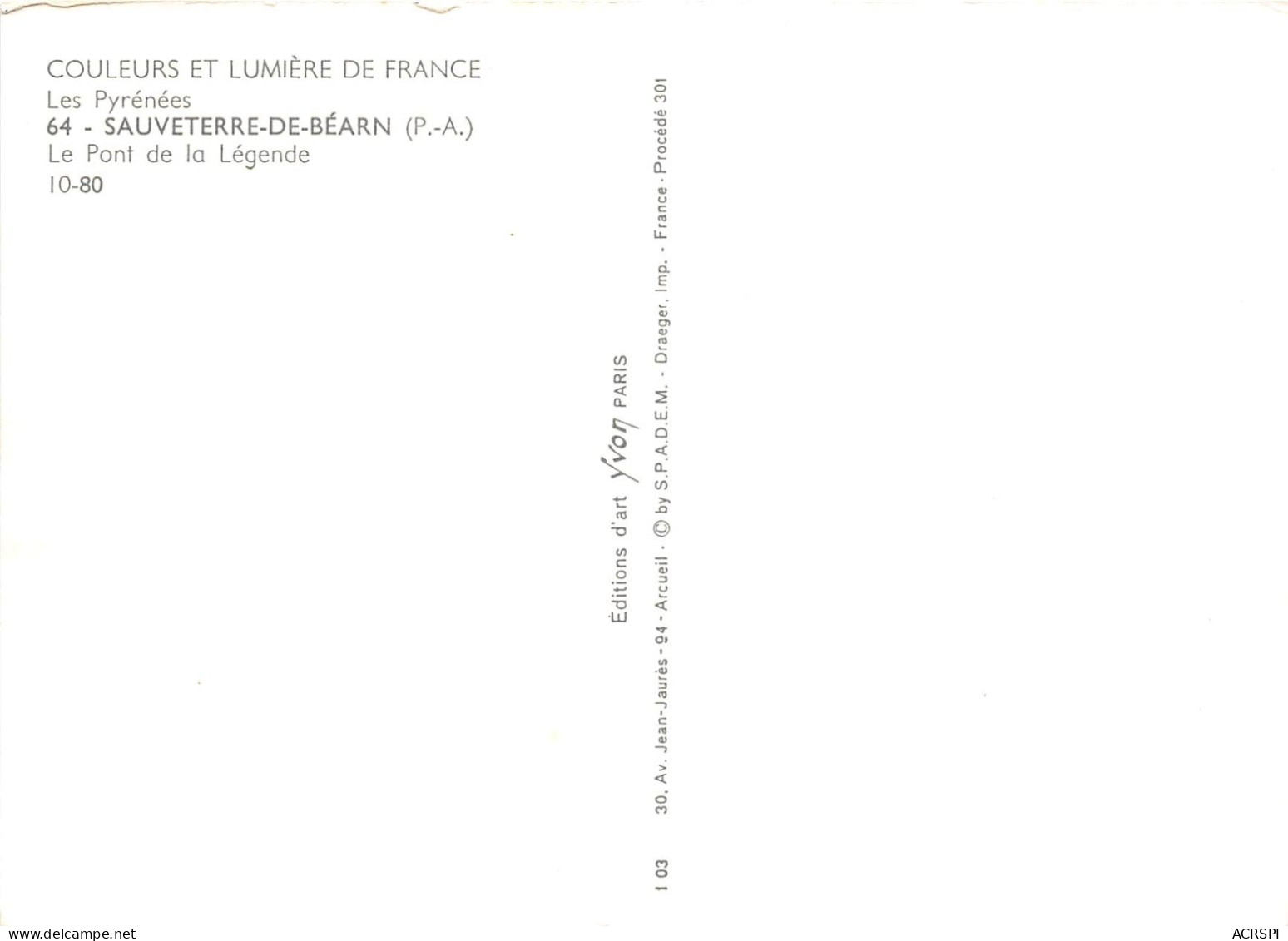 SAUVETERRE DE BEARN Le Pont De La Legende 7(scan Recto-verso) MA547 - Sauveterre De Bearn