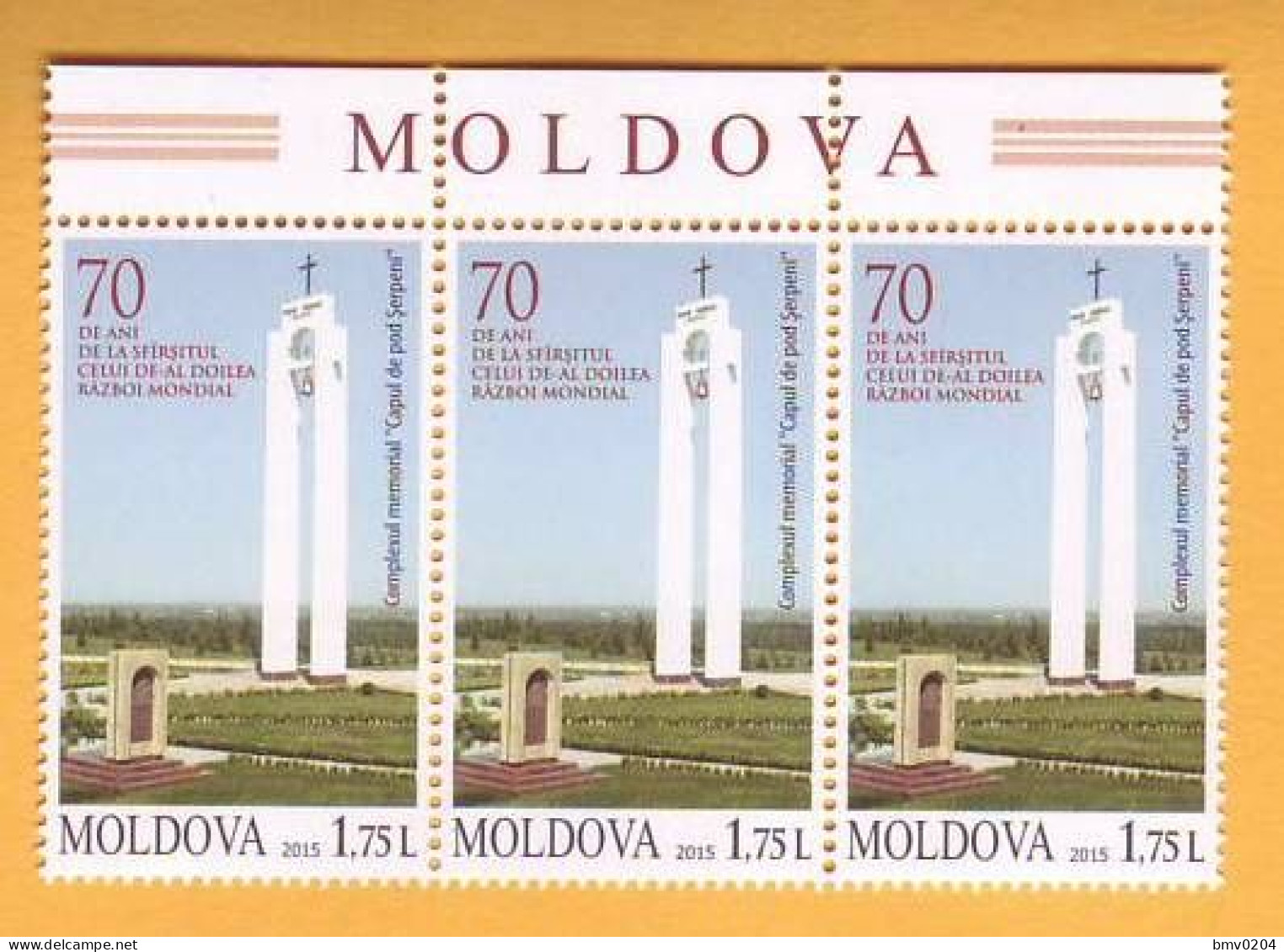 2015 Moldova Moldavie  70 Years Of The Second World War  3v Mint - Moldavie