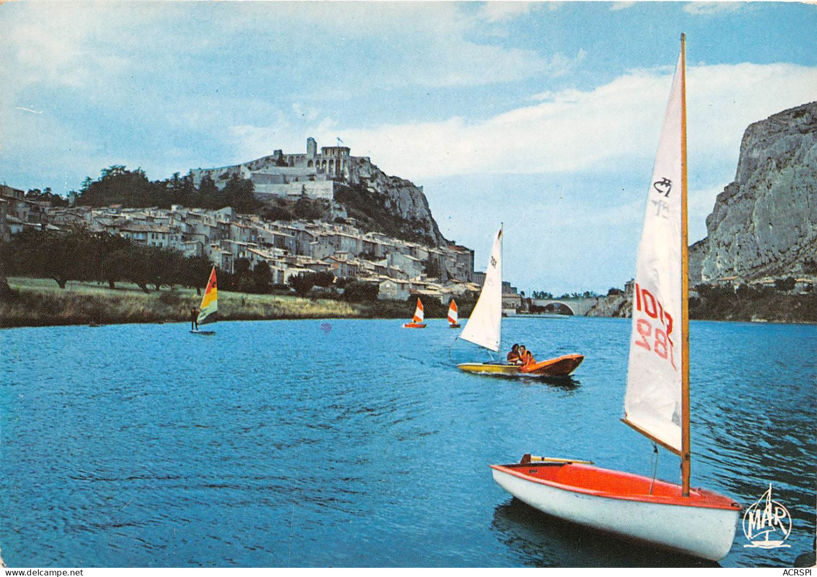 SISTERON Alt 482m Le Rocher De La Baume Le Lac Et La Citadelle 27(scan Recto-verso) MA575 - Sisteron